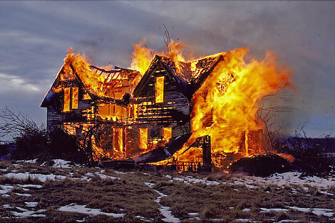 Image result for house burning